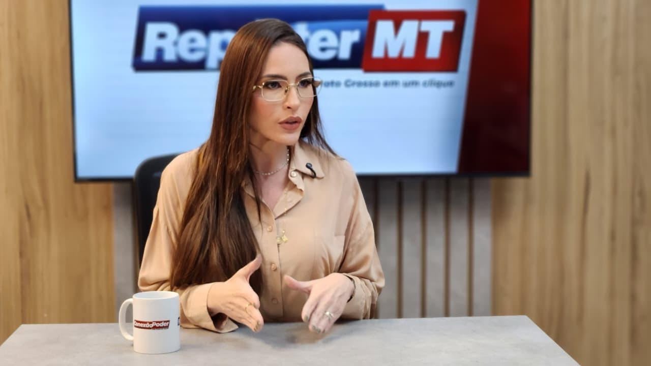 Dra. Stephany Quintanilha em entrevista no telejornal Repórter MT
